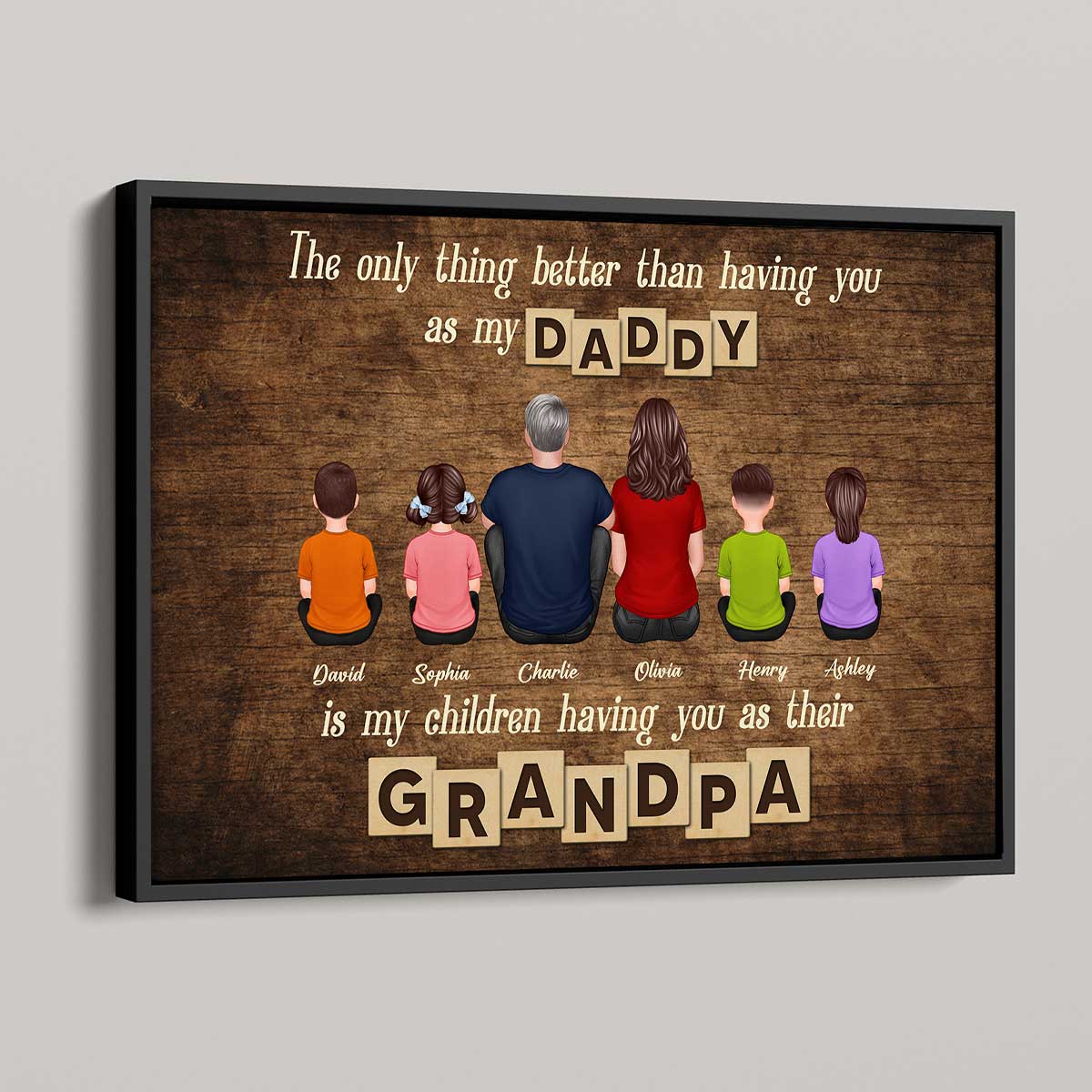 My Children Having You As Their Grandpa Personalized Poster, Gift For Dad, Grandpa - Image 4