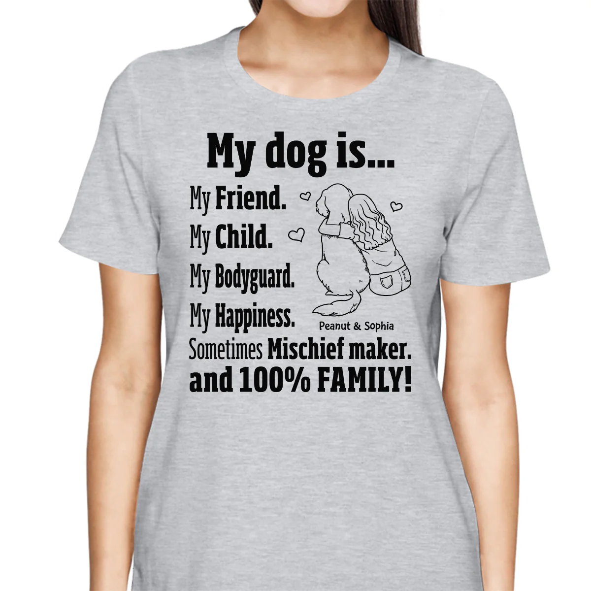 My Dog Is My Family Gift For Dog Mom Personalized Shirt - Image 2