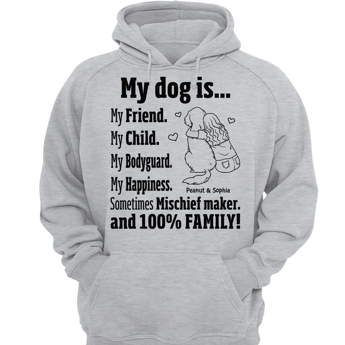 My Dog Is My Family Gift For Dog Mom Personalized Shirt - Image 3