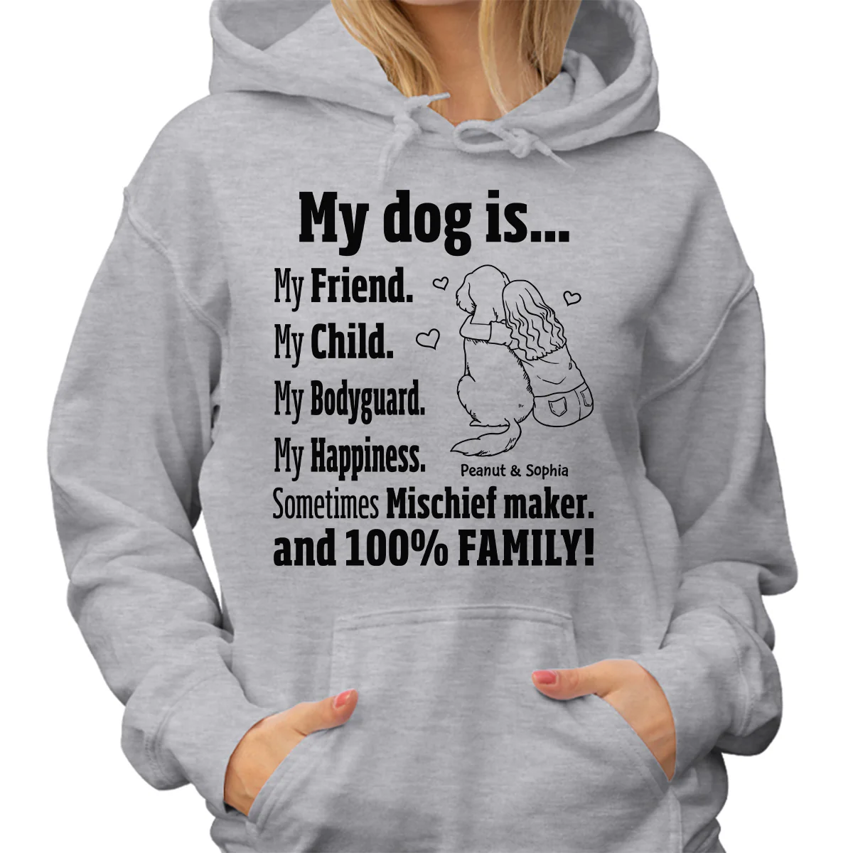 My Dog Is My Family Gift For Dog Mom Personalized Shirt - Image 4