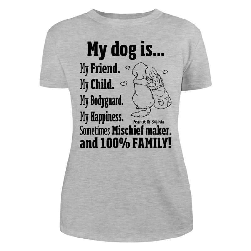 My Dog Is My Family Gift For Dog Mom Personalized Shirt - Image 9