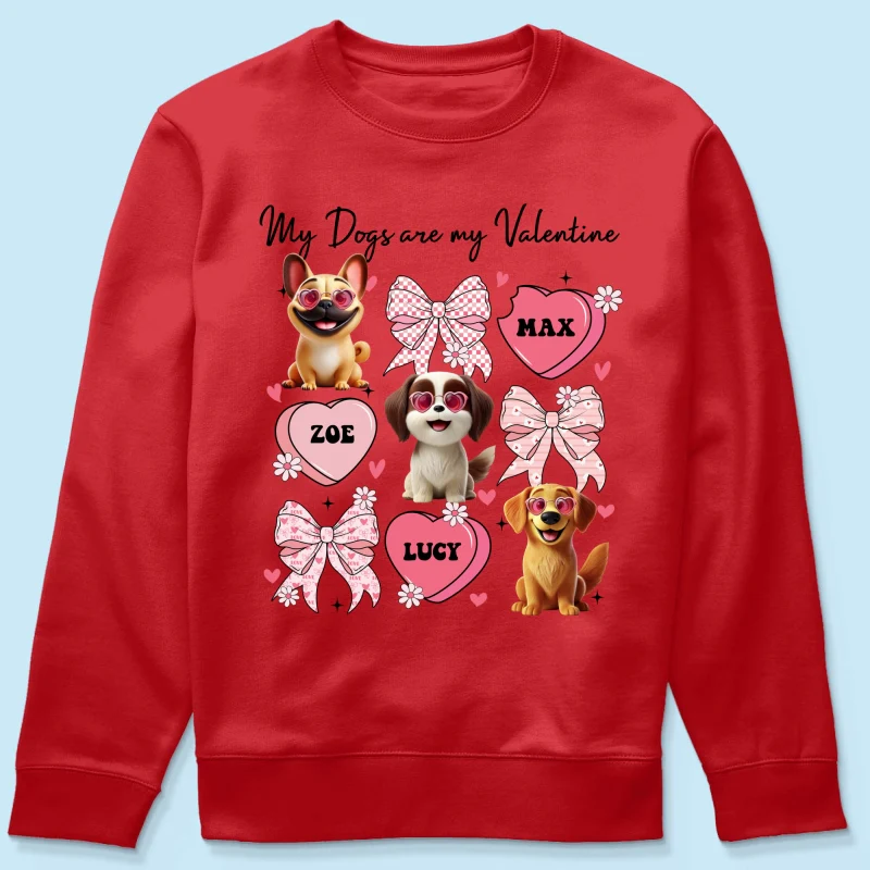 My Dogs Are My  Coquette Cute Cartoon Dog  Gift For Dog Lover Personalized Shirt - Image 20