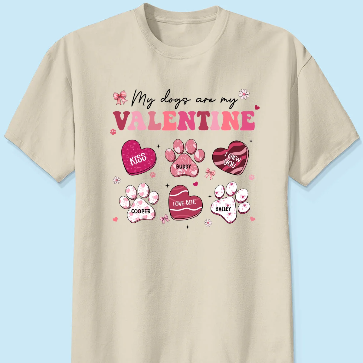 My Dogs Cats Are My Coquette Paw Gift For Pet Lover Personalized Shirt - Image 9