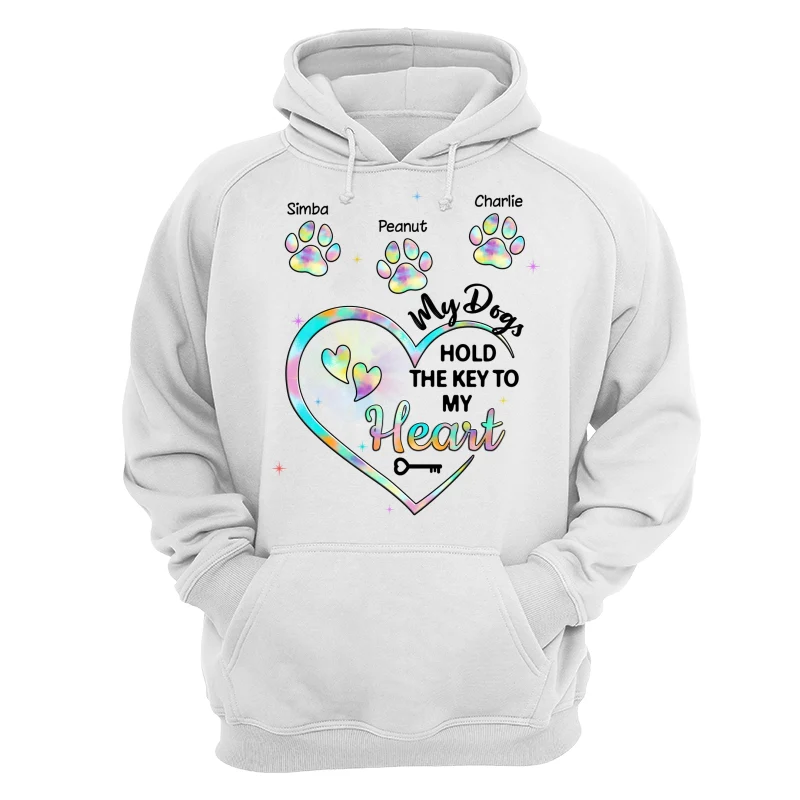 My Dogs Hold Key To My Heart Dog Mom Patterned Personalized Shirt - Image 13