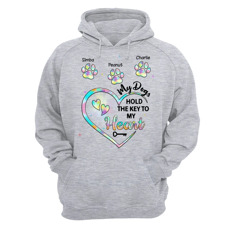 My Dogs Hold Key To My Heart Dog Mom Patterned Personalized Shirt - Image 14