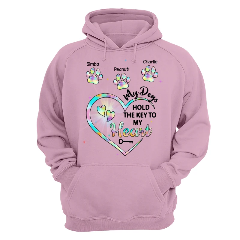 My Dogs Hold Key To My Heart Dog Mom Patterned Personalized Shirt - Image 15