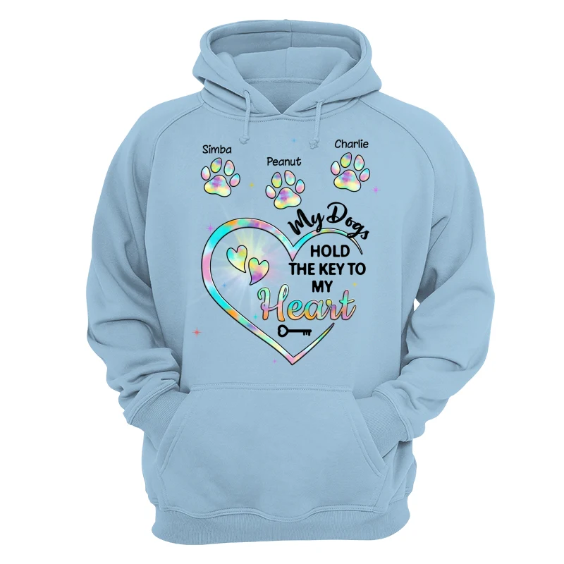 My Dogs Hold Key To My Heart Dog Mom Patterned Personalized Shirt - Image 16