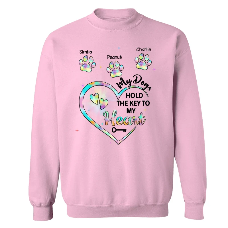 My Dogs Hold Key To My Heart Dog Mom Patterned Personalized Shirt - Image 19