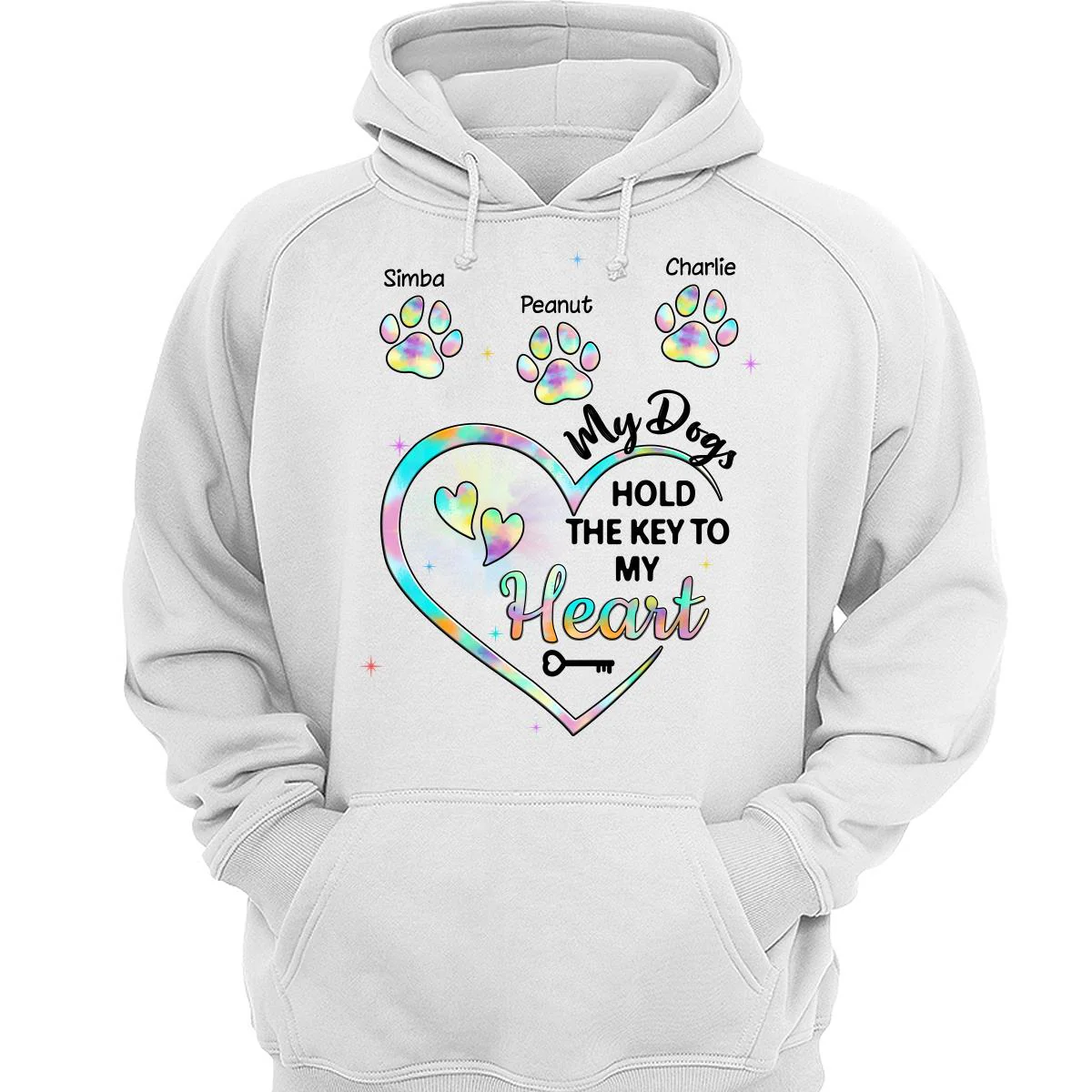 My Dogs Hold Key To My Heart Dog Mom Patterned Personalized Shirt - Image 3