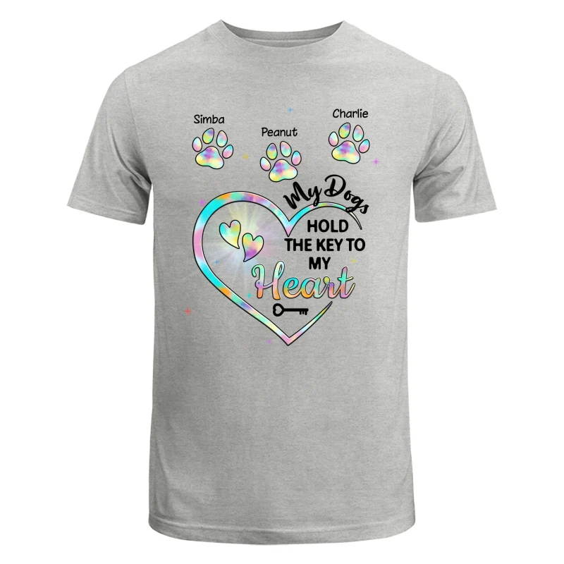 My Dogs Hold Key To My Heart Dog Mom Patterned Personalized Shirt - Image 6