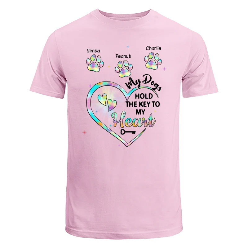 My Dogs Hold Key To My Heart Dog Mom Patterned Personalized Shirt - Image 7