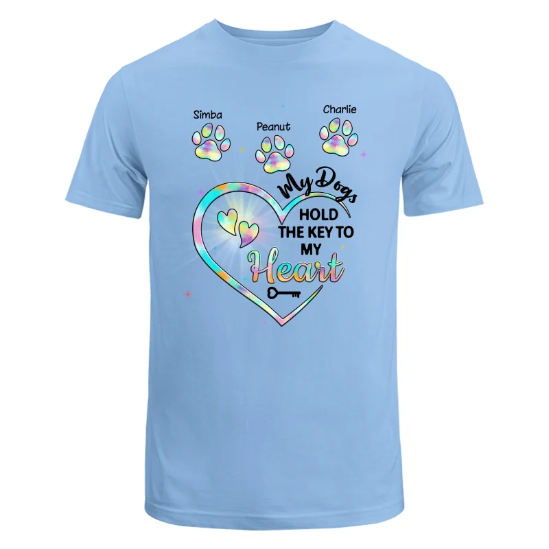 My Dogs Hold Key To My Heart Dog Mom Patterned Personalized Shirt - Image 8