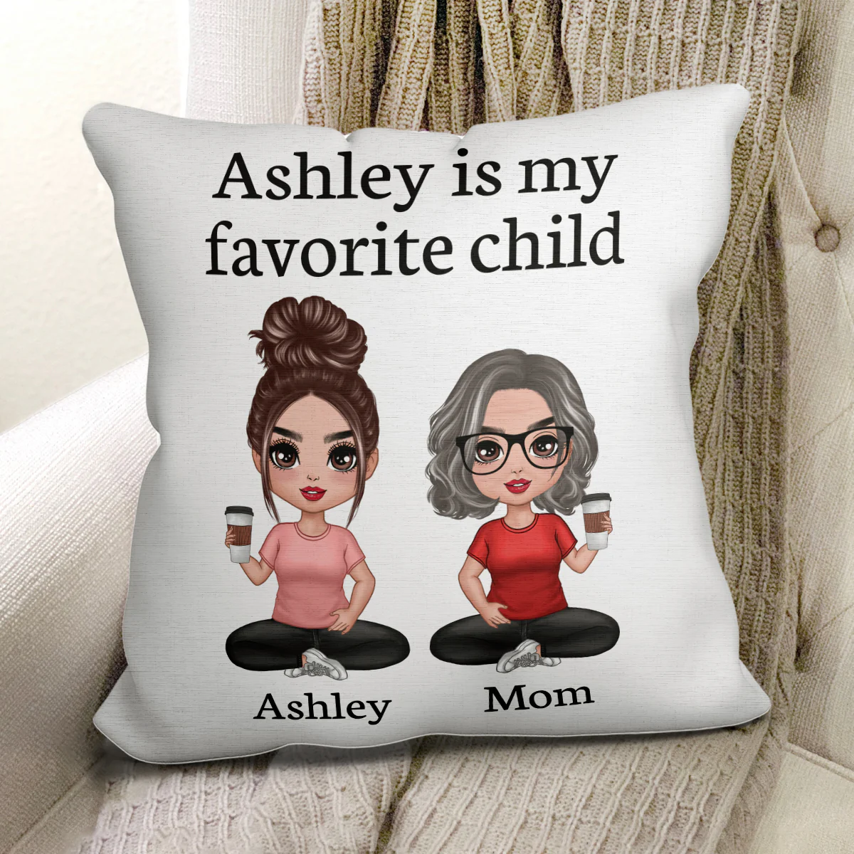 My Favorite Child Gift For Mom Dad From Daughter Son Personalized Pillow
