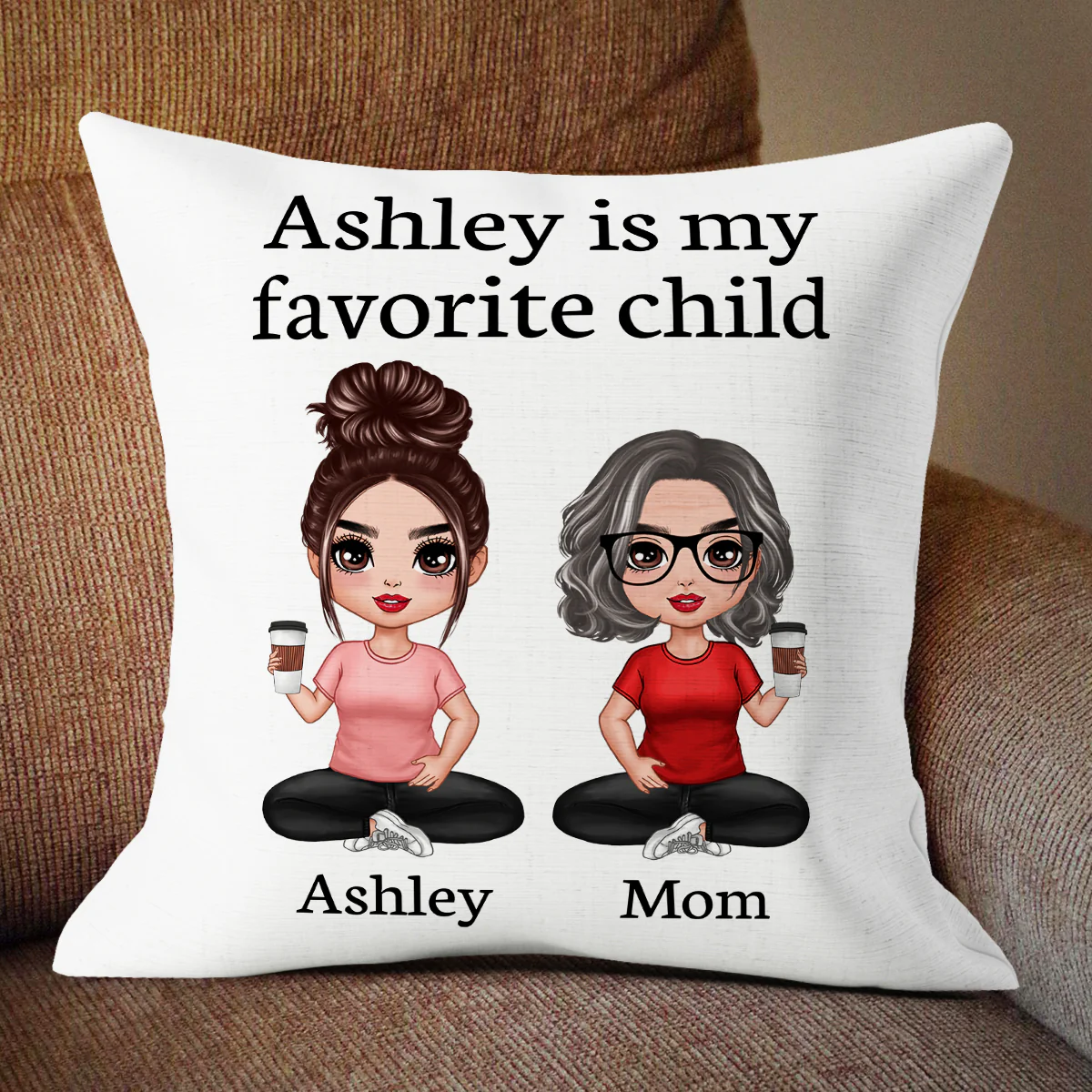 My Favorite Child Gift For Mom Dad From Daughter Son Personalized Pillow - Image 3