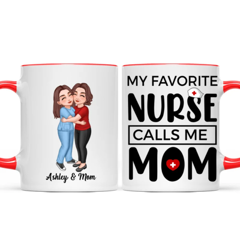 My Favorite Daughter Son Call Me Mom By Custom Occupation Firefighter, Nurse, Police Officer, Teacher Personalized Mug - Image 10