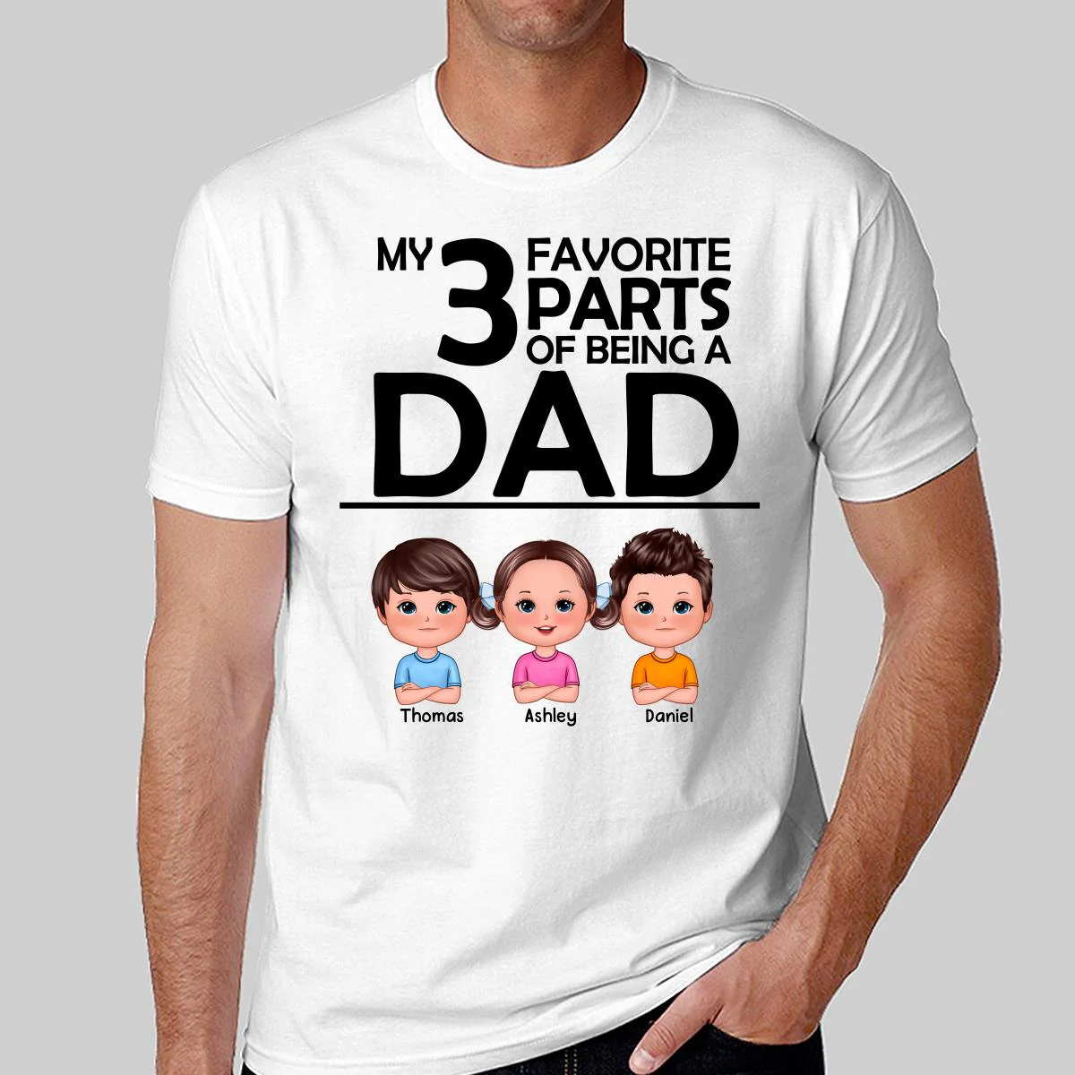My Favorite Part Of Being A Dad Grandpa Personalized Shirt - Image 2