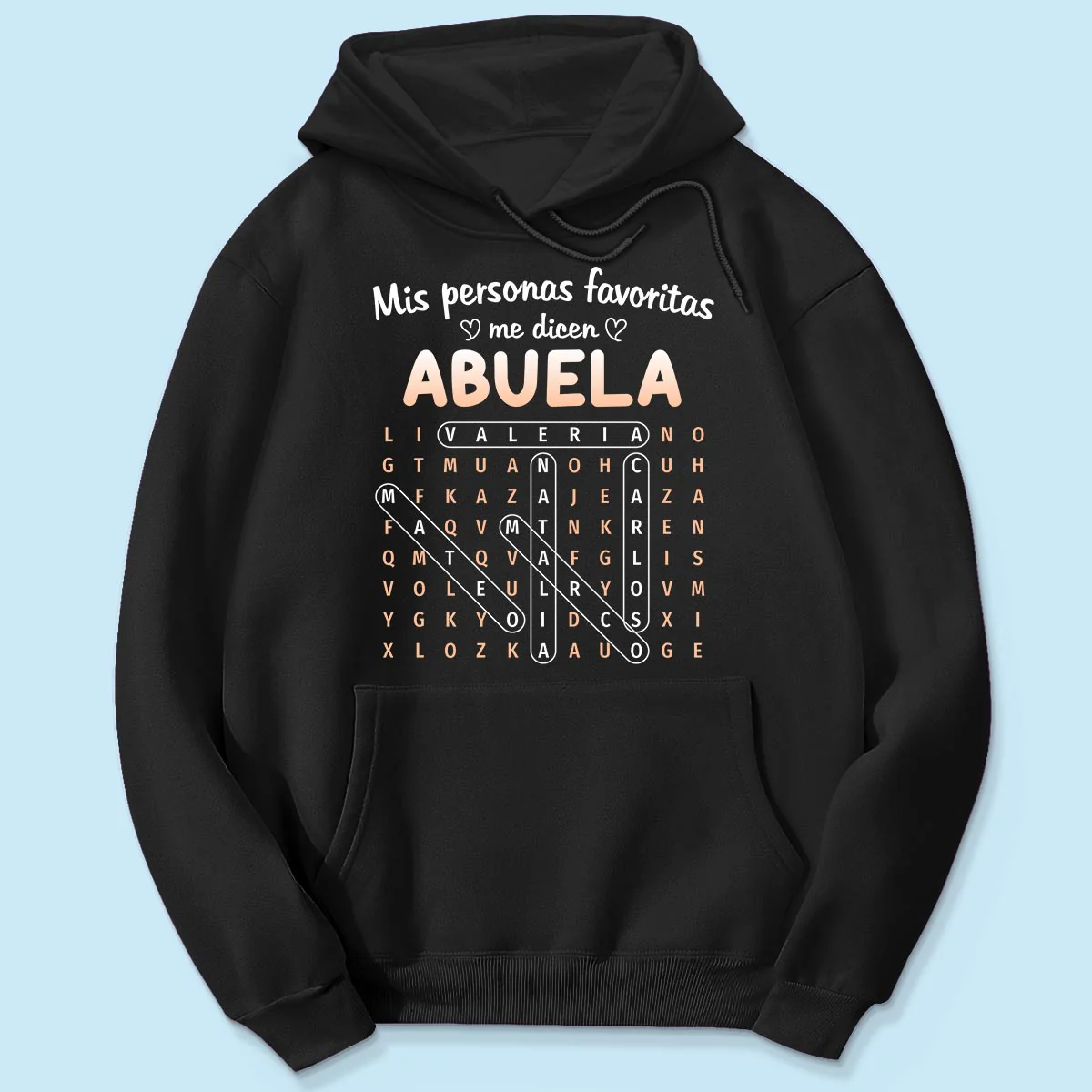 My Favorite People Call Me Abuela Word Search Puzzle - Personalized Shirt - Mother's Day Gift for Spanish Grandma - Image 10