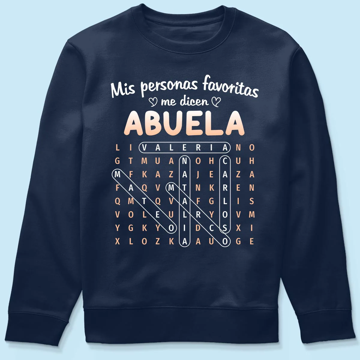 My Favorite People Call Me Abuela Word Search Puzzle - Personalized Shirt - Mother's Day Gift for Spanish Grandma - Image 11