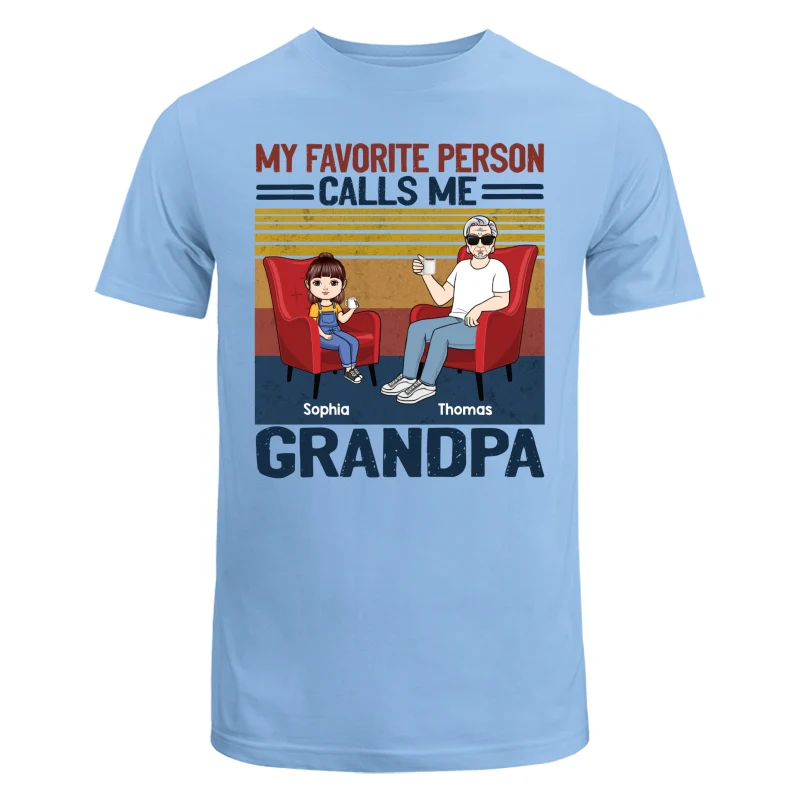 My Favorite People Call Me Dad Grandma Sitting Man Kids Personalized Shirt - Image 8