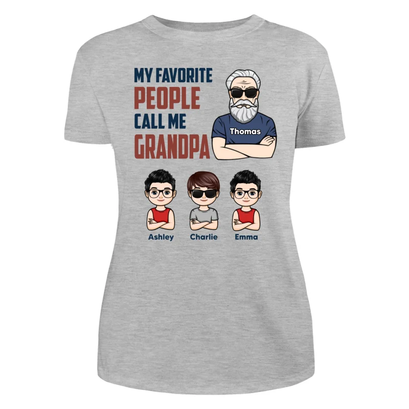My Favorite People Call Me Dad Grandpa Man And Kids Personalized Shirt - Image 10