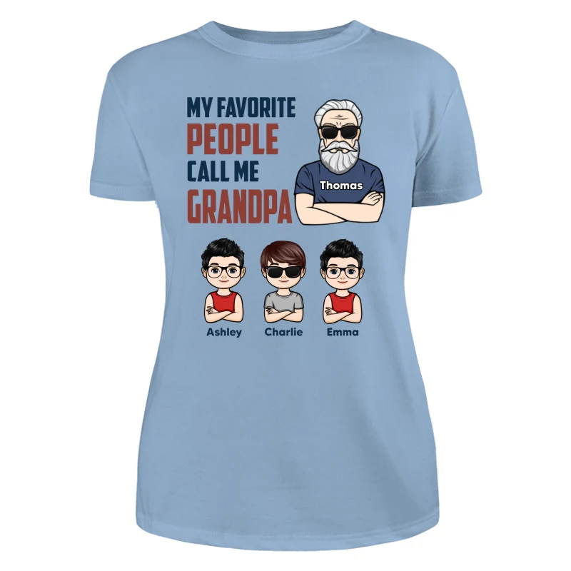 My Favorite People Call Me Dad Grandpa Man And Kids Personalized Shirt - Image 12