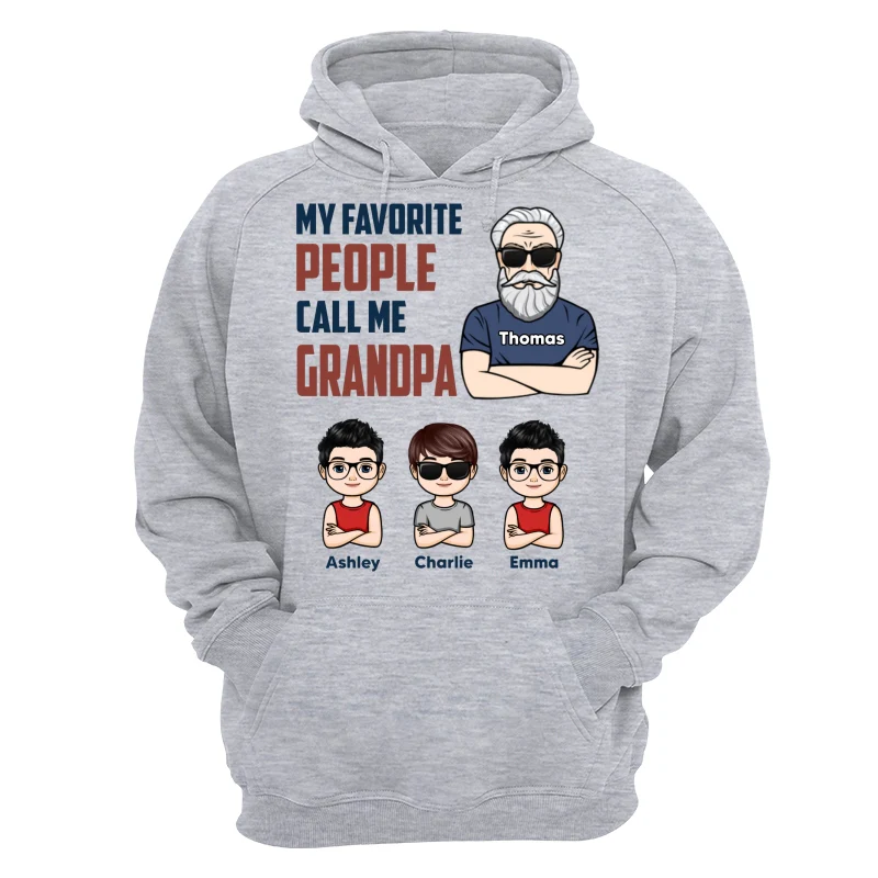 My Favorite People Call Me Dad Grandpa Man And Kids Personalized Shirt - Image 14