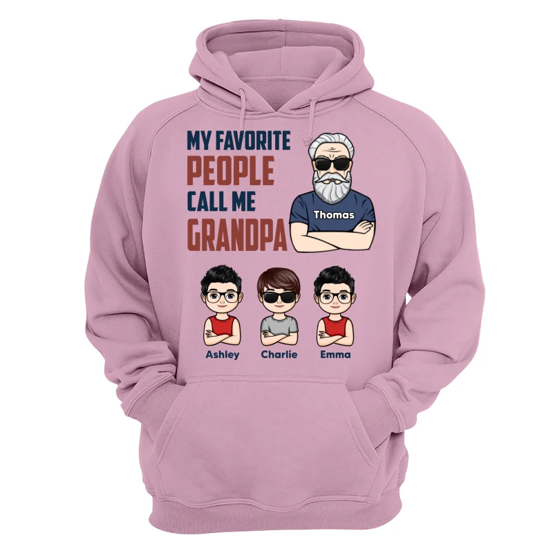 My Favorite People Call Me Dad Grandpa Man And Kids Personalized Shirt - Image 15