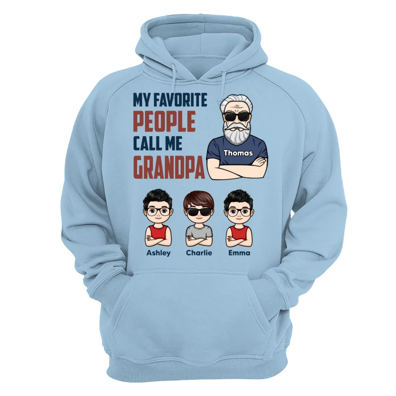 My Favorite People Call Me Dad Grandpa Man And Kids Personalized Shirt - Image 16