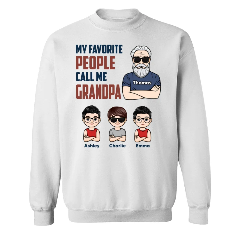 My Favorite People Call Me Dad Grandpa Man And Kids Personalized Shirt - Image 17