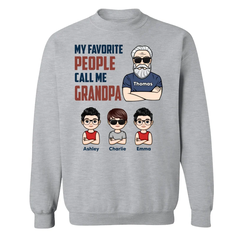 My Favorite People Call Me Dad Grandpa Man And Kids Personalized Shirt - Image 18