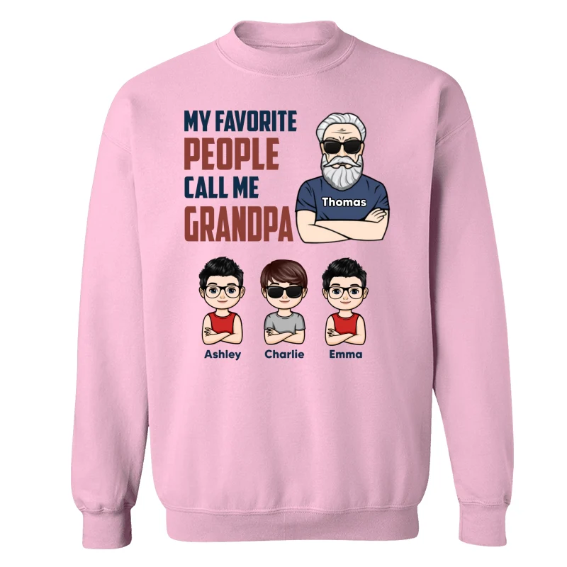 My Favorite People Call Me Dad Grandpa Man And Kids Personalized Shirt - Image 19