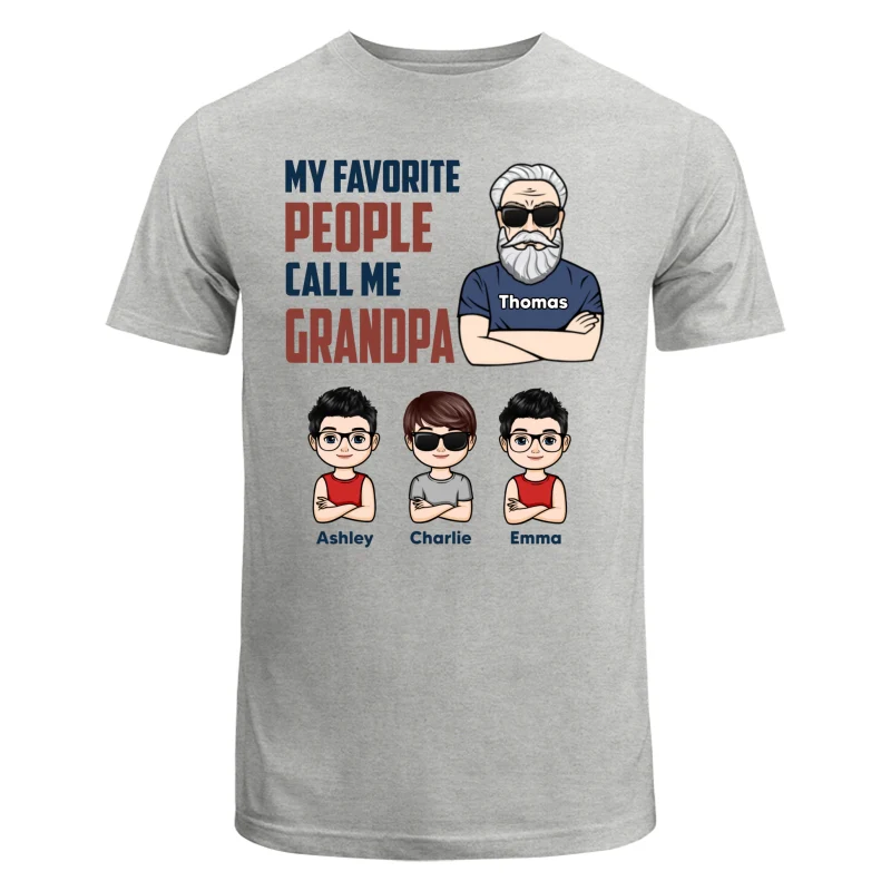 My Favorite People Call Me Dad Grandpa Man And Kids Personalized Shirt - Image 6