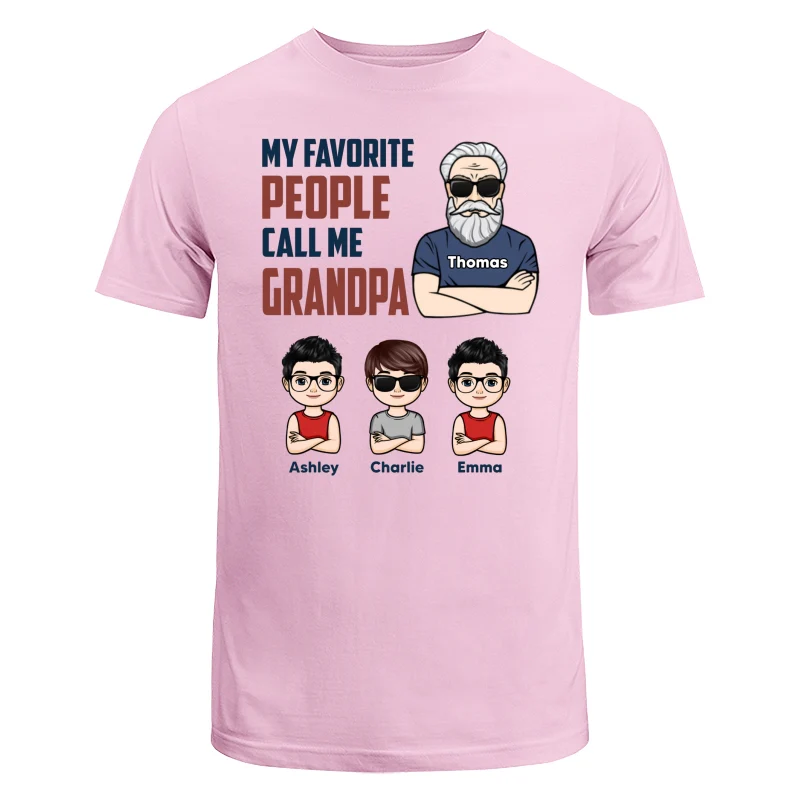 My Favorite People Call Me Dad Grandpa Man And Kids Personalized Shirt - Image 7
