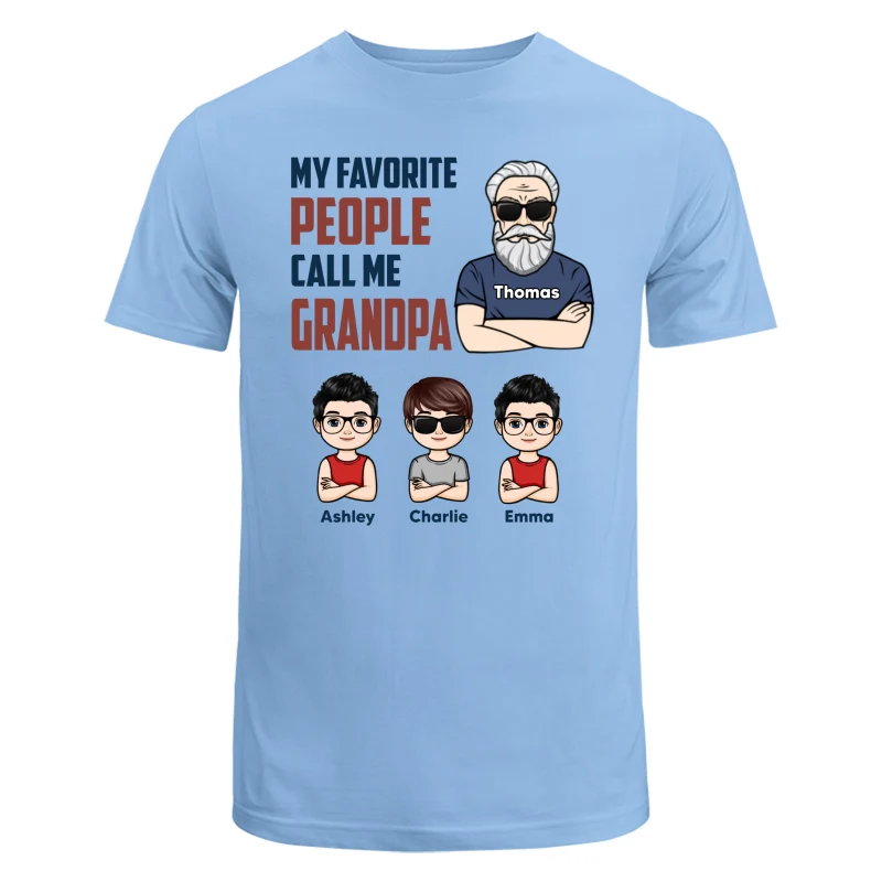 My Favorite People Call Me Dad Grandpa Man And Kids Personalized Shirt - Image 8