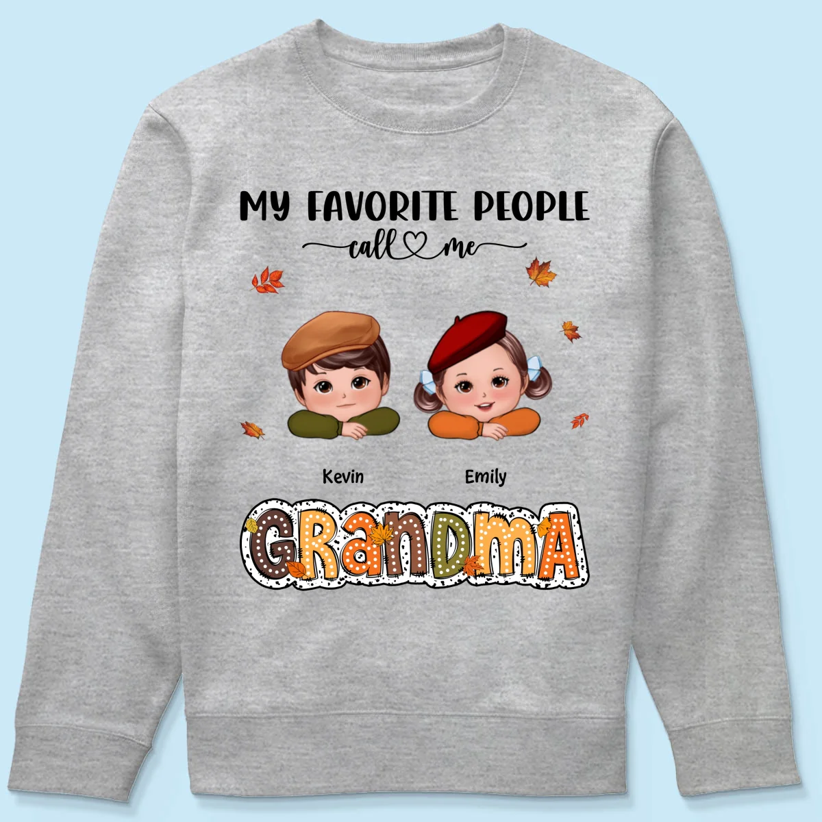 My Favorite People Call Me Grandma Fall Season Personalized Shirt, Fall Season Gift for Grandma - Image 22