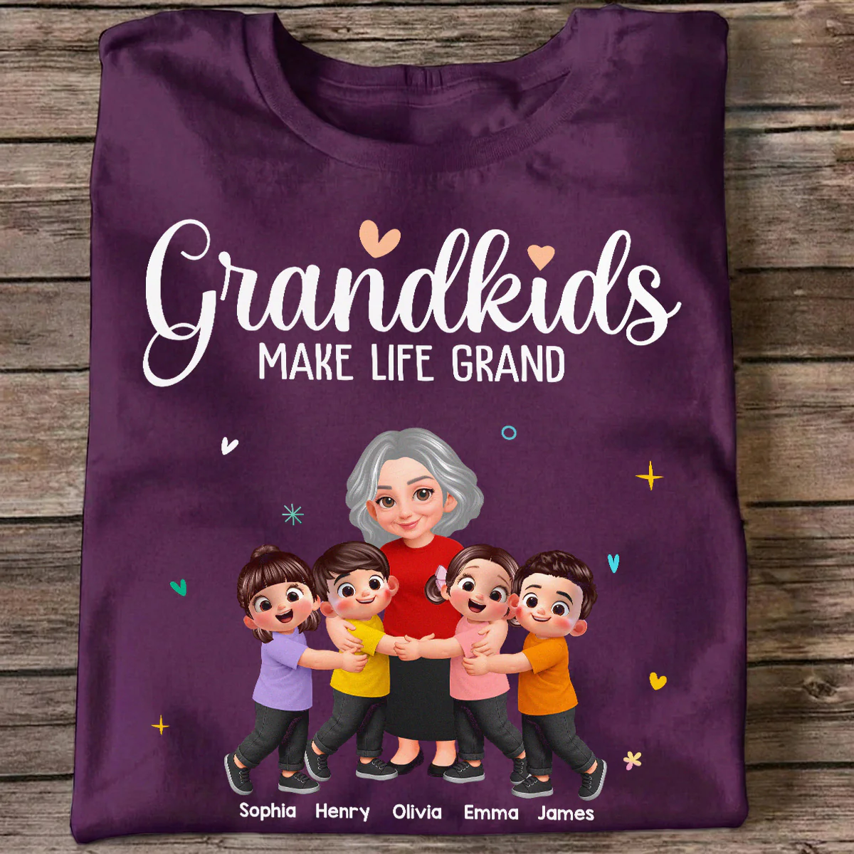 My Favorite People Call Me Grandma Happy Grandma Grandkids - Personalized Shirt - Gift For Grandma
