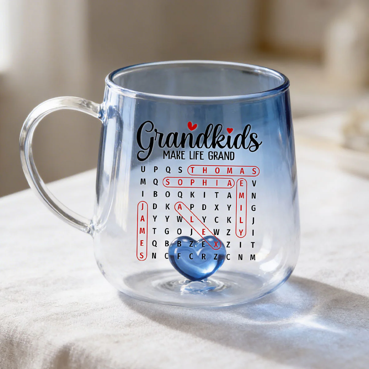 My Favorite People Call Me Grandma - Personalized Glass Mug - Mother's Day Gift for Mom, Grandma - Image 3