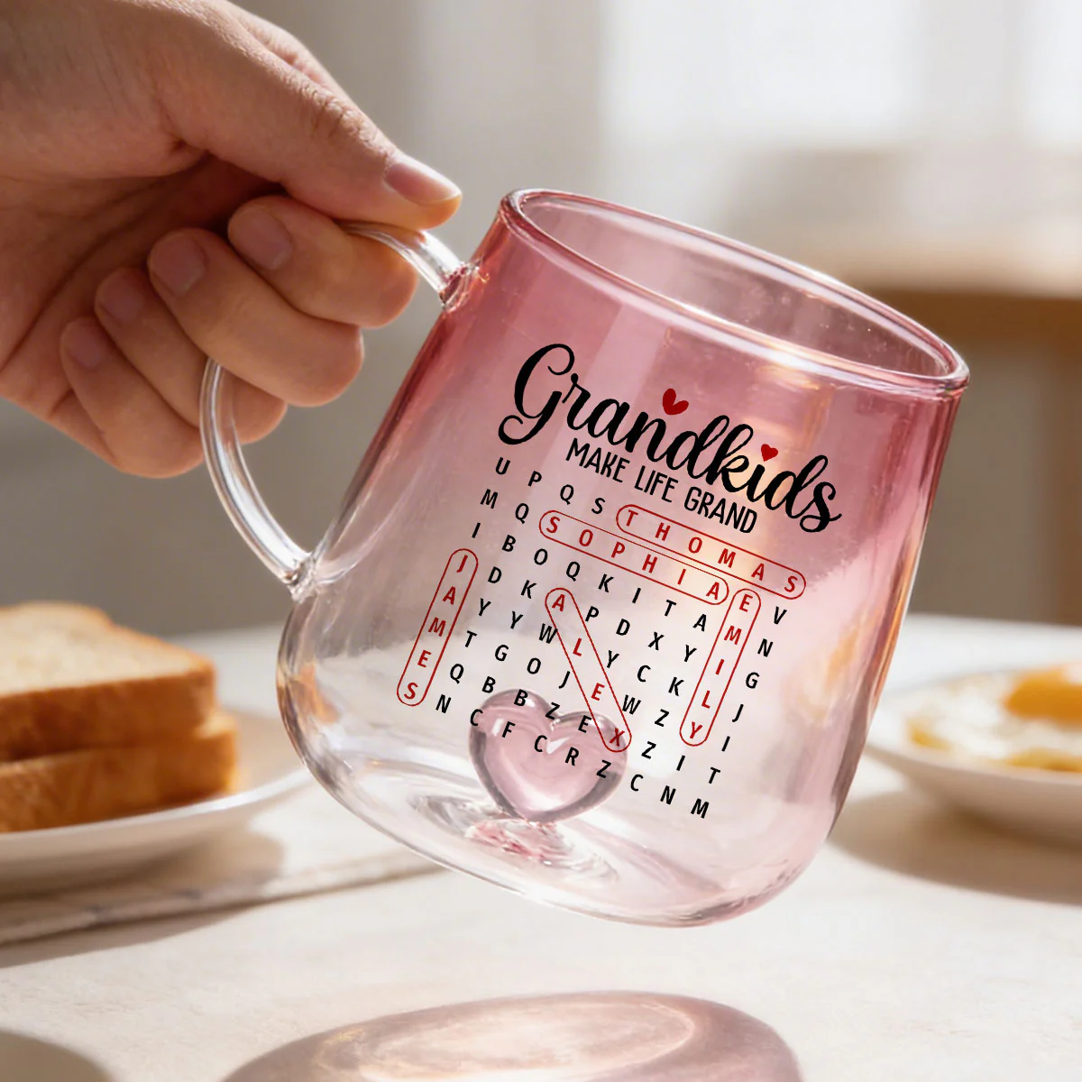 My Favorite People Call Me Grandma - Personalized Glass Mug - Mother's Day Gift for Mom, Grandma - Image 5