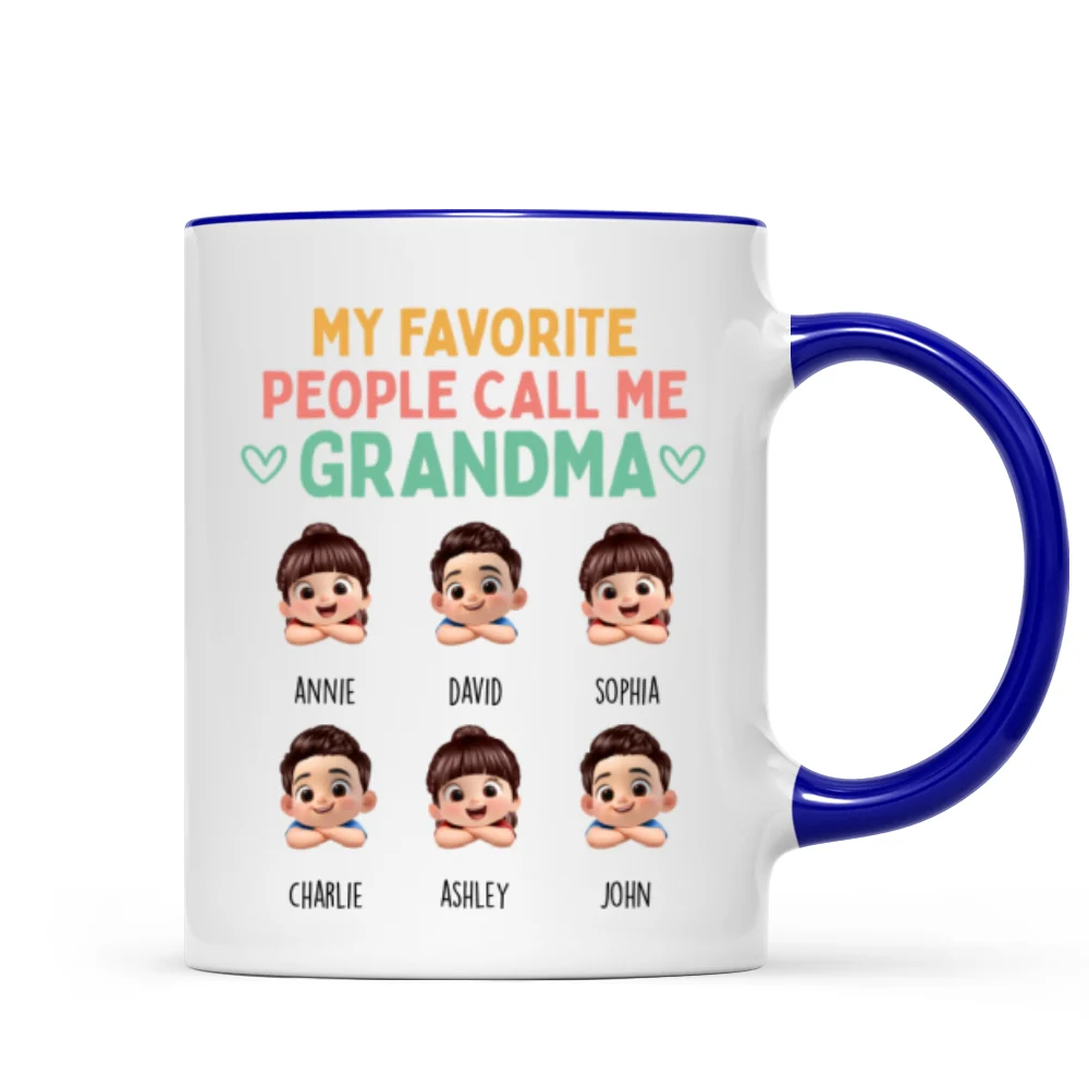 My Favorite People Call Me Grandma - Personalized Mug - Heartfelt Mother's Day Gift for Grandma, Wife - Image 11