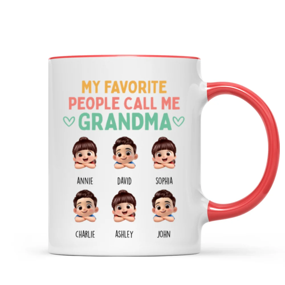 My Favorite People Call Me Grandma - Personalized Mug - Heartfelt Mother's Day Gift for Grandma, Wife - Image 12