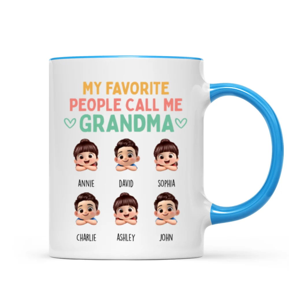 My Favorite People Call Me Grandma - Personalized Mug - Heartfelt Mother's Day Gift for Grandma, Wife - Image 13