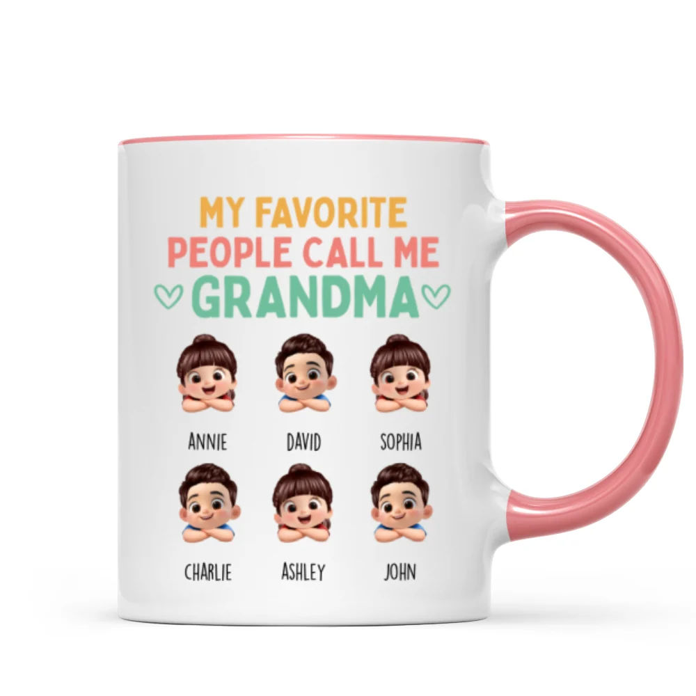 My Favorite People Call Me Grandma - Personalized Mug - Heartfelt Mother's Day Gift for Grandma, Wife - Image 14