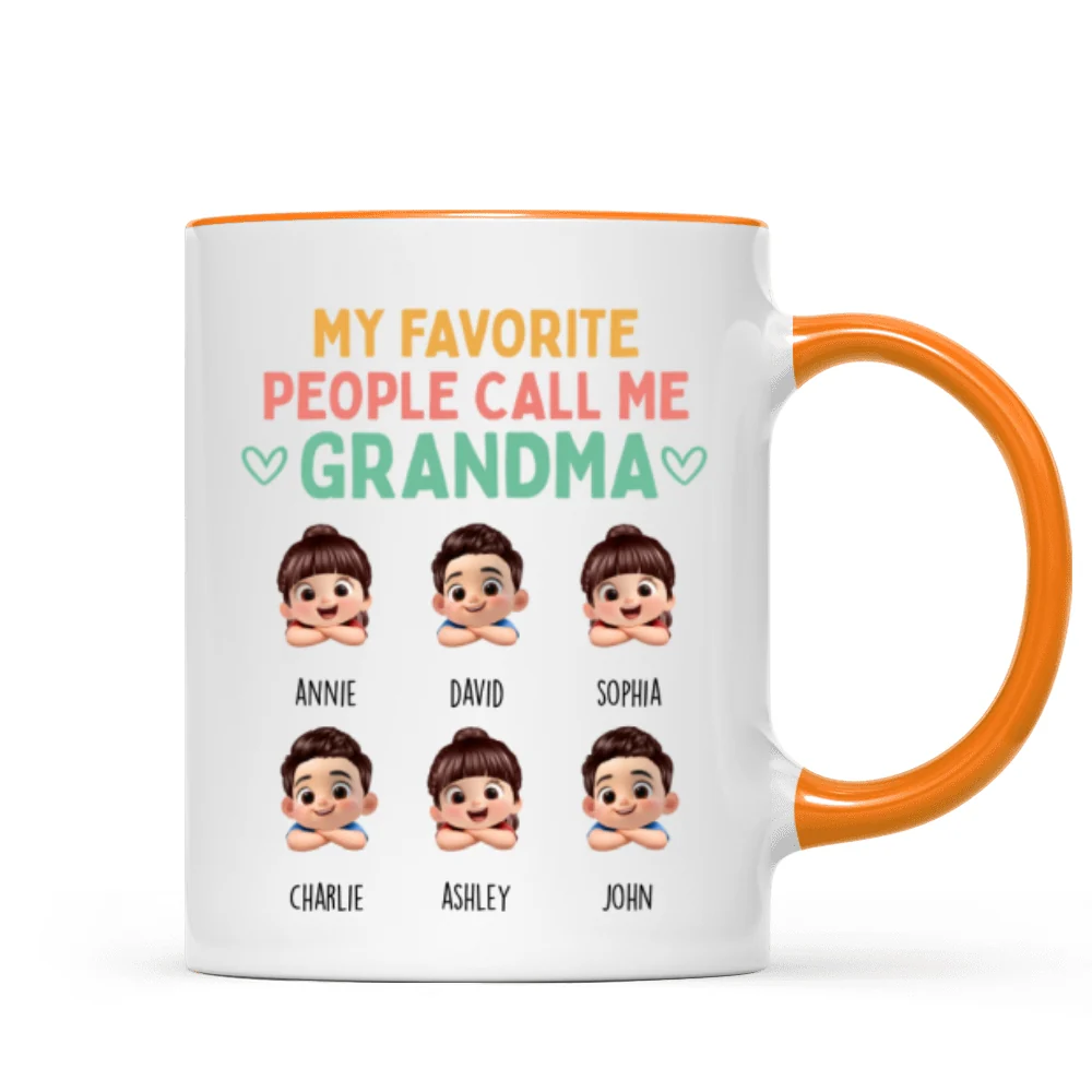 My Favorite People Call Me Grandma - Personalized Mug - Heartfelt Mother's Day Gift for Grandma, Wife - Image 16