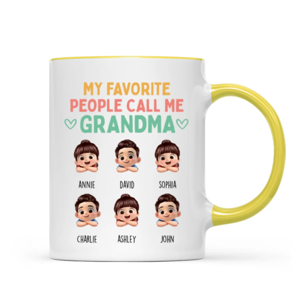 My Favorite People Call Me Grandma - Personalized Mug - Heartfelt Mother's Day Gift for Grandma, Wife - Image 17