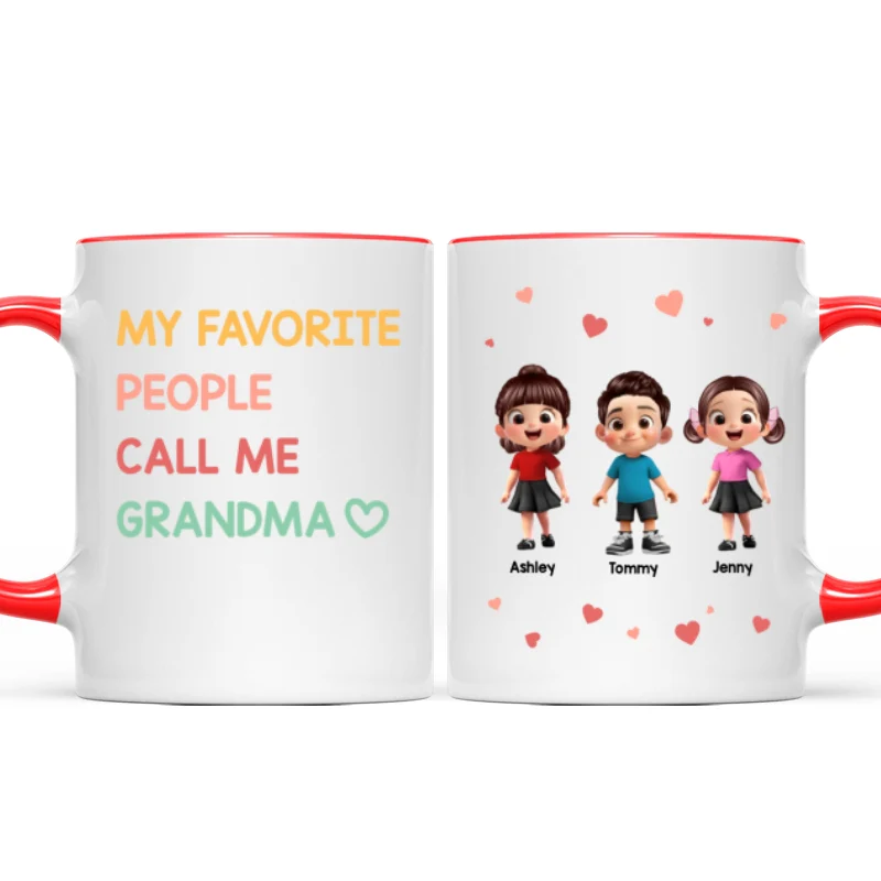 My Favorite People Call Me Grandma - Personalized Mug - Sentimental Gift for Grandma - Image 11