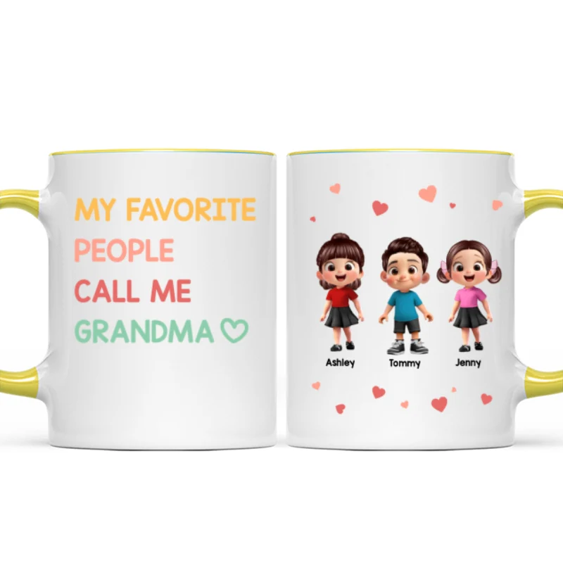 My Favorite People Call Me Grandma - Personalized Mug - Sentimental Gift for Grandma - Image 14