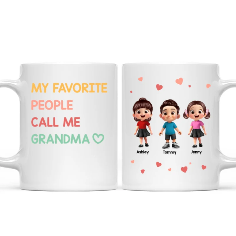 My Favorite People Call Me Grandma - Personalized Mug - Sentimental Gift for Grandma - Image 8