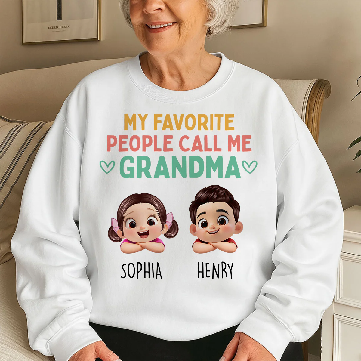 My Favorite People Call Me Grandma - Personalized Shirt - Heartfelt Mother's Day Gift for Grandma, Wife - Image 4