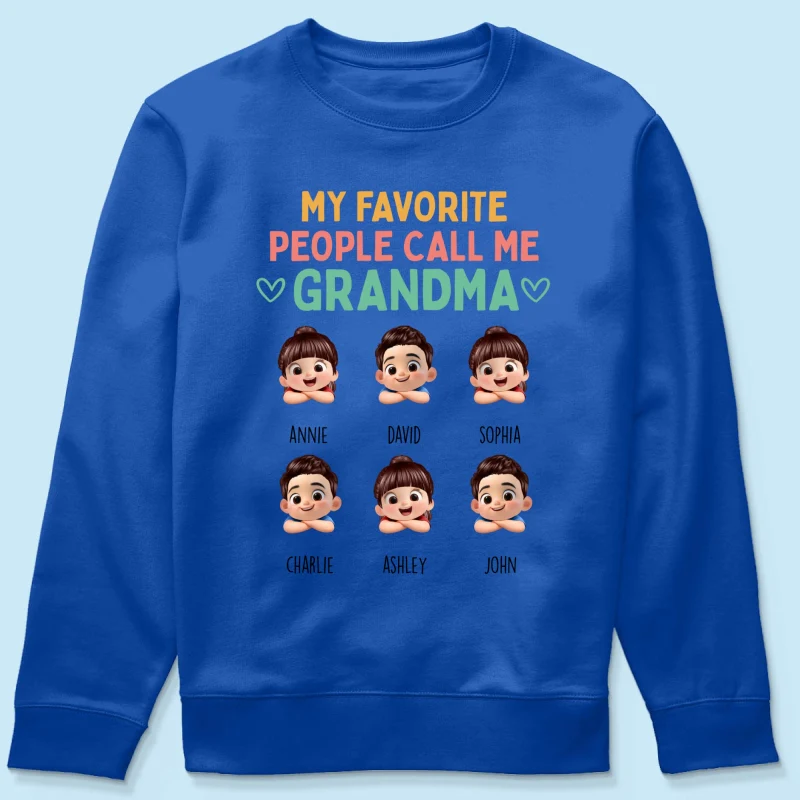 My Favorite People Call Me Grandma - Personalized Shirt - Heartfelt Mother's Day Gift for Grandma, Wife - Image 46