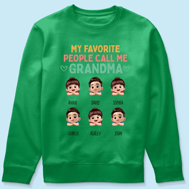 My Favorite People Call Me Grandma - Personalized Shirt - Heartfelt Mother's Day Gift for Grandma, Wife - Image 53
